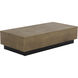 Albans 60 X 30 inch Brass / Black Coffee Table